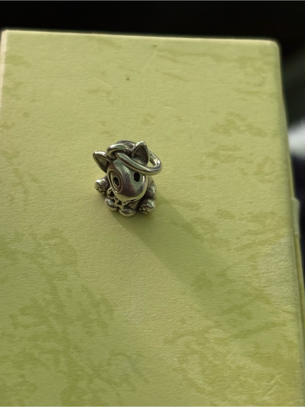 Pandora Silver Cat Charm with Halo Detail